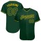 Custom Green Green-Gold Authentic Baseball Jersey