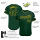 Custom Green Green-Gold Authentic Baseball Jersey