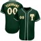 Custom Green White-Gold Authentic Baseball Jersey