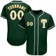 Custom Green White-Gold Authentic Baseball Jersey