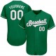 Custom Kelly Green White-Gray Authentic St. Patrick's Day Baseball Jersey