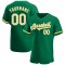 Custom Kelly Green White-Gold Authentic Baseball Jersey