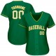 Custom Kelly Green White-Gold Authentic Baseball Jersey