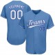 Custom Light Blue White-Royal Authentic Baseball Jersey