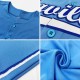 Custom Light Blue Red-Navy Authentic Baseball Jersey