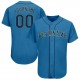 Custom Light Blue Navy-Aqua Baseball Jersey