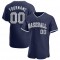 Custom Navy Gray-White Authentic Baseball Jersey