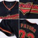 Custom Navy Red-Old Gold Baseball Jersey