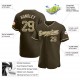 Custom Olive Camo-Khaki Authentic Salute To Service Baseball Jersey