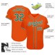 Custom Orange Kelly Green Strip Kelly Green-White Authentic Baseball Jersey