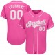 Custom Pink White Authentic Baseball Jersey