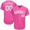 Custom Pink White Authentic Baseball Jersey