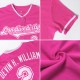 Custom Pink White-Light Blue Authentic Baseball Jersey