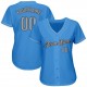 Custom Powder Blue Gray-Dark Gray Authentic Baseball Jersey