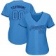 Custom Powder Blue Powder Blue-Black Authentic Baseball Jersey