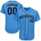 Custom Powder Blue Navy-Aqua Authentic Baseball Jersey