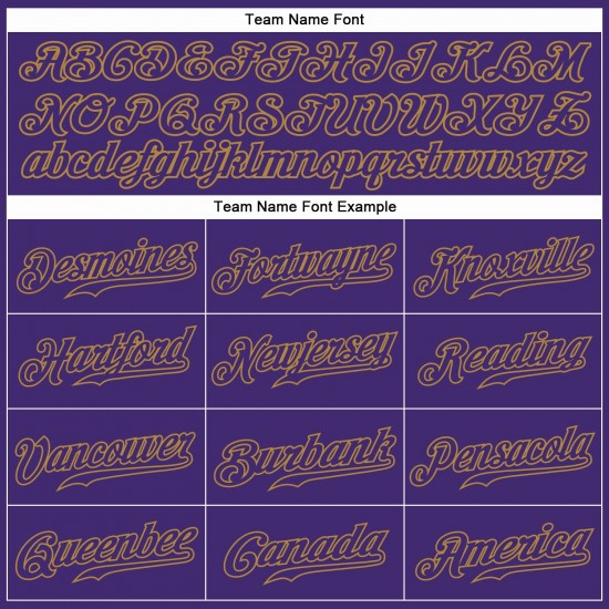 Custom Purple Purple-Old Gold Authentic Baseball Jersey