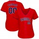 Custom Red Navy-White Authentic Baseball Jersey