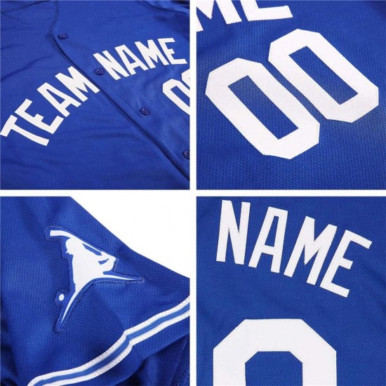 Custom Royal White Authentic Baseball Jersey