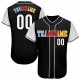 Custom Black White-Gold Authentic Baseball Jersey