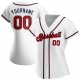 Custom White Red-Navy Authentic Baseball Jersey