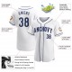 Custom White Navy-White Authentic Baseball Jersey