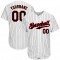 Custom White Black Strip Black-Red Authentic Baseball Jersey