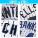 Custom White Navy Strip Navy-Gold Authentic Baseball Jersey