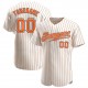 Custom White Orange Strip Orange-Black Authentic Baseball Jersey