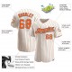 Custom White Orange Strip Orange-Black Authentic Baseball Jersey