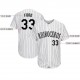 Custom White Purple Strip Black-Gray Baseball Jersey