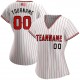 Custom White Red Strip Red-Black Authentic American Flag Fashion Baseball Jersey