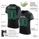 Custom Black Gotham Green-White Mesh Authentic Football Jersey