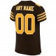 Custom Brown Gold-White Mesh Authentic Football Jersey