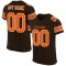 Custom Brown Orange-White Mesh Authentic Football Jersey