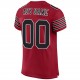 Custom Cardinal Black-White Mesh Authentic Football Jersey