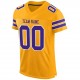 Custom Gold Purple-White Mesh Authentic Football Jersey