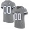 Custom Gray White-Black Mesh Authentic Football Jersey