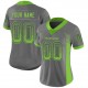 Custom Gray Neon Green-Navy Mesh Drift Fashion Football Jersey