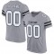 Custom Light Gray White-Black Mesh Authentic Football Jersey