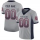 Custom Light Gray Navy-Scarlet Mesh Drift Fashion Football Jersey