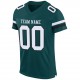 Custom Midnight Green White-Black Mesh Authentic Football Jersey