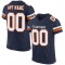 Custom Navy White-Orange Mesh Authentic Football Jersey