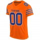 Custom Orange Royal-White Mesh Authentic Football Jersey