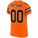 Custom Orange Black-White Mesh Authentic Football Jersey