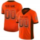 Custom Orange Brown-White Mesh Drift Fashion Football Jersey