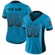 Custom Panther Blue Black-Gray Mesh Drift Fashion Football Jersey