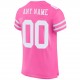 Custom Pink White Mesh Authentic Football Jersey