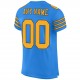 Custom Powder Blue Gold-Navy Mesh Authentic Football Jersey