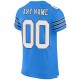 Custom Powder Blue White-Navy Mesh Authentic Football Jersey